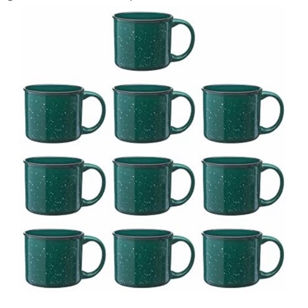 10 Pack Campfire Mugs- GREEN